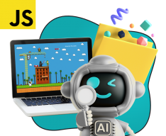 Язык программирования JavaScript + AI. Проектное обучение + геймификация + AI-помощники - КИБЕРшкола программирования для детей, компьютерные курсы для школьников, начинающих и подростков - KIBERone г. Магас