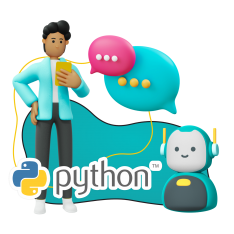 Умный чат-бот на Python - КИБЕРшкола программирования для детей, компьютерные курсы для школьников, начинающих и подростков - KIBERone г. Магас