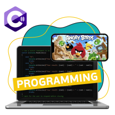 Программирование на C#. Удивительный мир 2D-игр - КИБЕРшкола программирования для детей, компьютерные курсы для школьников, начинающих и подростков - KIBERone г. Магас